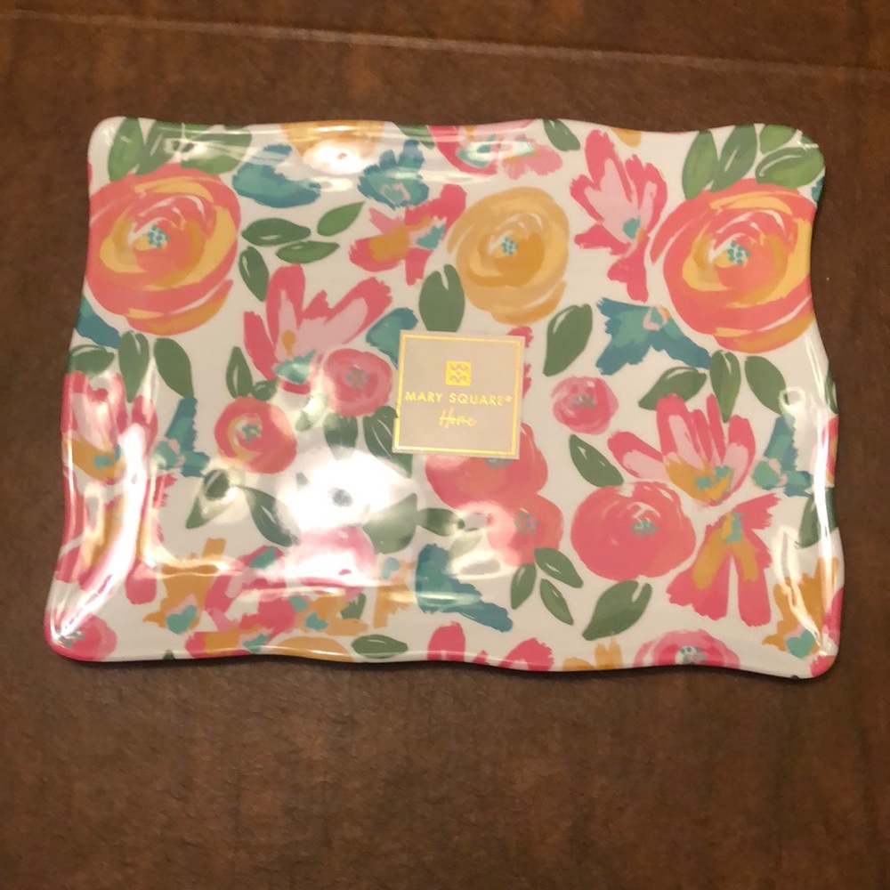 NWT Mary Square Garden Party platter tray